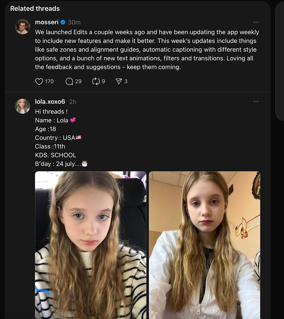 Threads is showing some bizarre posts as