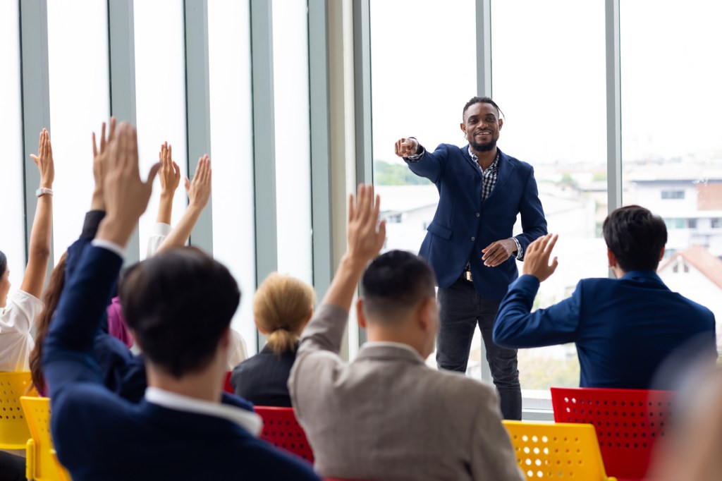 a seminar with active participants