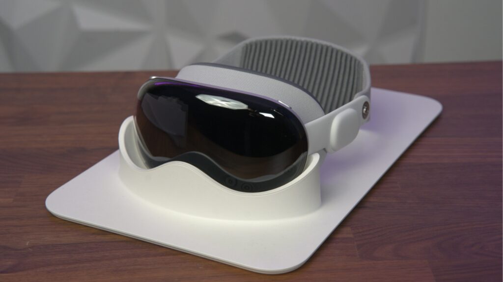 Apple Vision Pro headset inside packaging