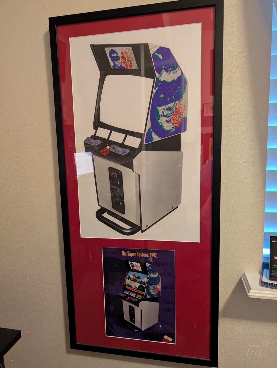 Original art for the Nintendo Super System arcade brochure