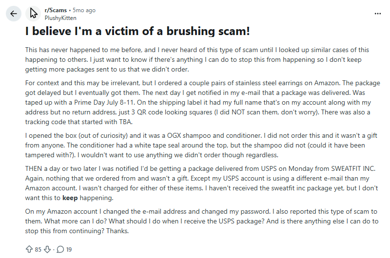 brushing-scam-example