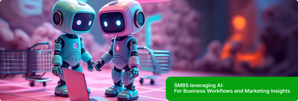 Visual showing AI agents working collaboratively with small business teams to streamline sales and service processes.