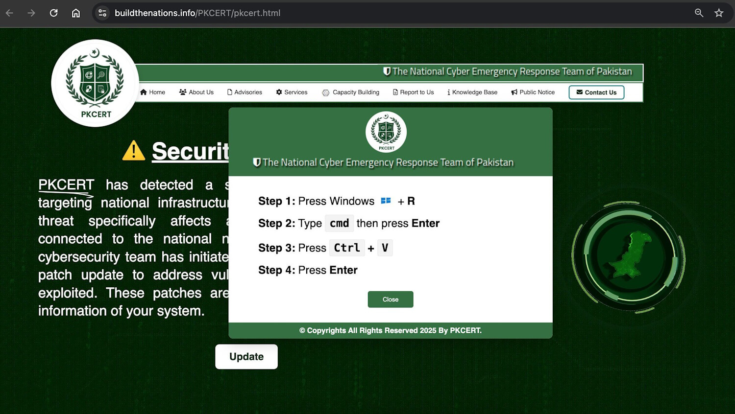 Figure 11. ClickFix instructions (source: https://x.com/__0XYC__/status/1972166420403572852/photo/1) Figure 11. ClickFix instructions
