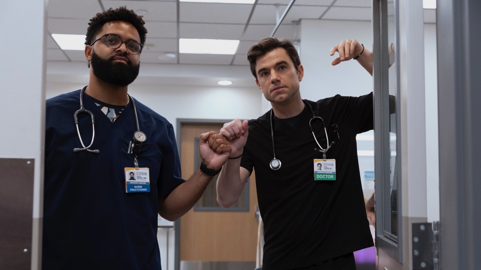 Brandon Mendez Homer and Patrick Ball in 